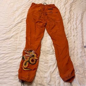Abercrombie & Fitch Orange Dragon Pants.